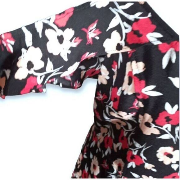 Express Floral Maxi Dress - Black and Red - Picture 7 of 13